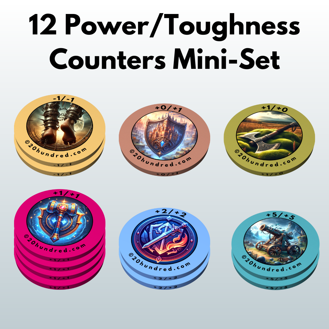 12 Power/Toughness Counters Mini Set for MTG