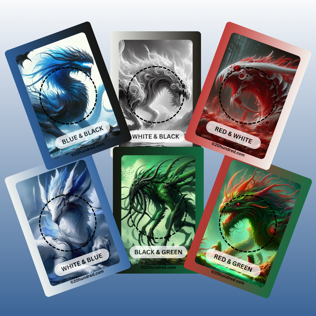 16 Creature Token Cards - Double Sided | Tokens for Magic: The Gathering by 20 Hundred Games